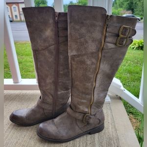 JustFab size 8.5 knee high moto boots